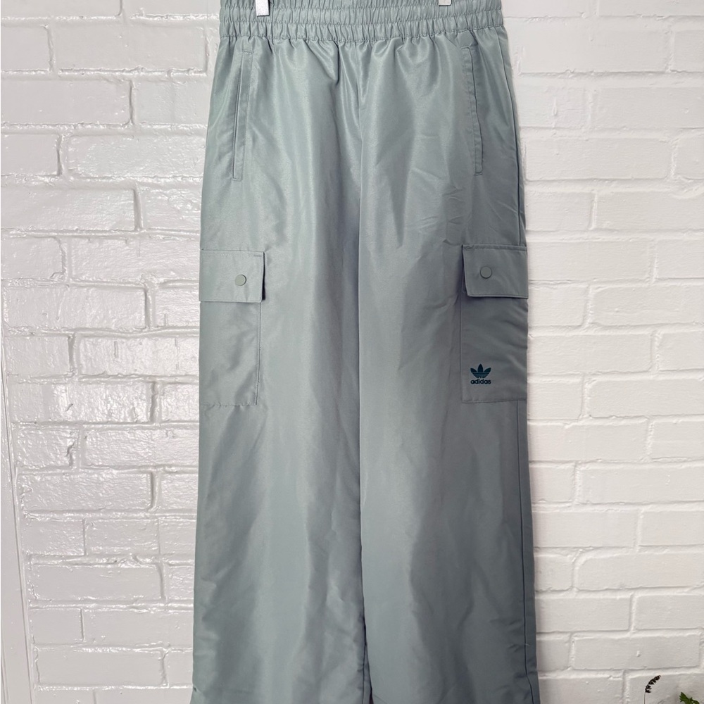 adidas Kids Light Sage Green Cargo Track Pants